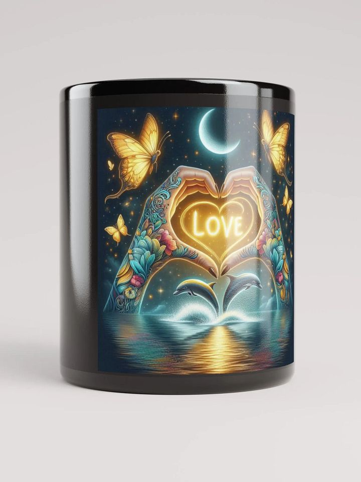 Love & Light Black Glossy Mug product image (1)