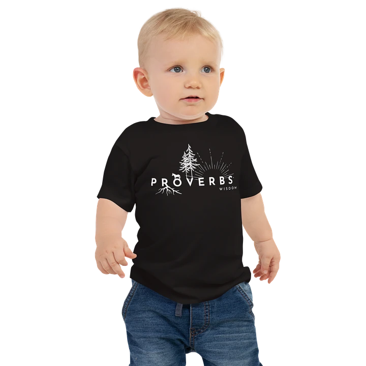 Proverbs Wisdom Baby Shirt With Back Scripture product image (1)