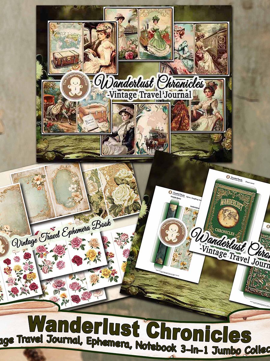 Wanderlust Chronicles Vintage Travel 3-in-1 Jumbo Collection - Digital Download product image (5)