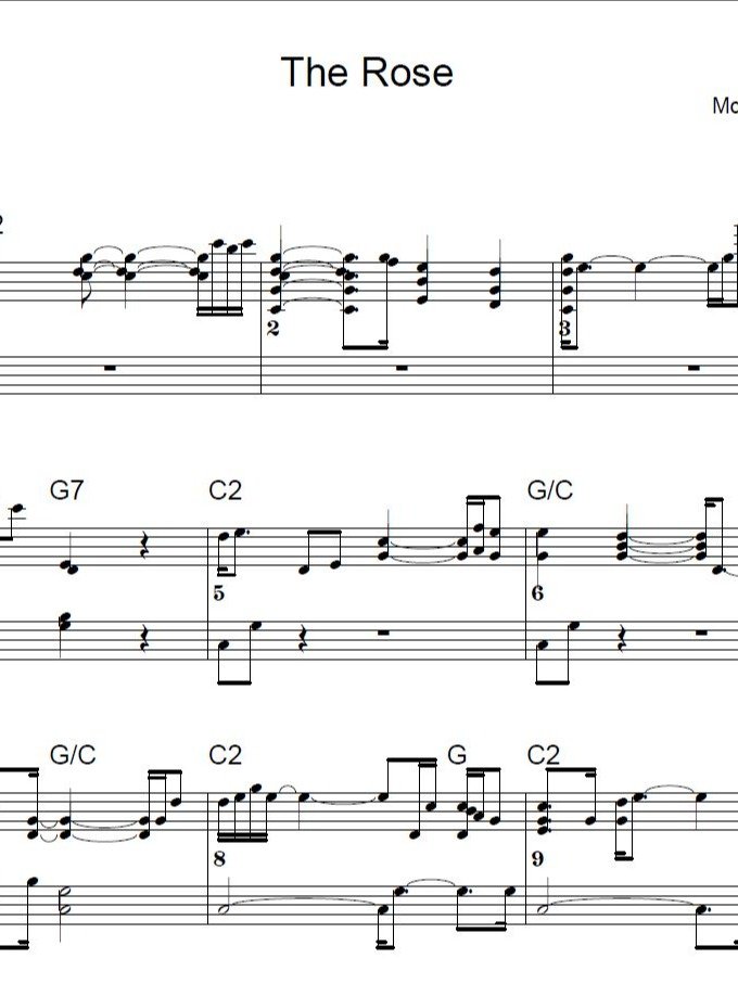 The Rose - Piano sheet music product image (1)