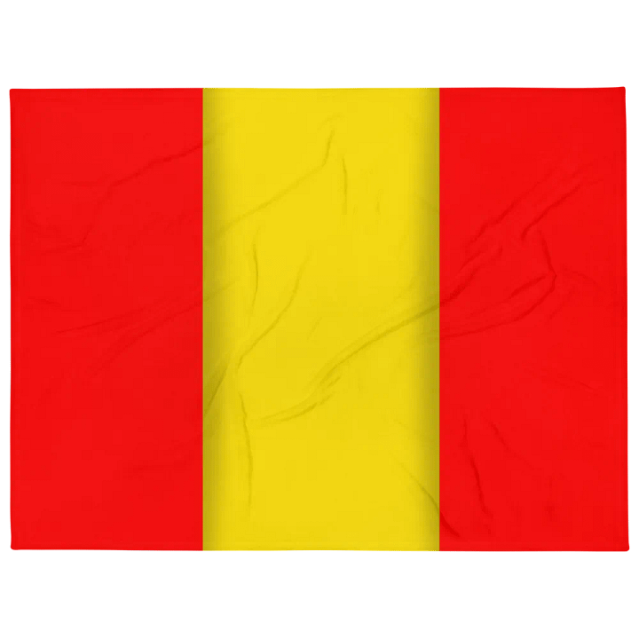 Red Yellow Red Flag Colored Throw Blanket product image (1)
