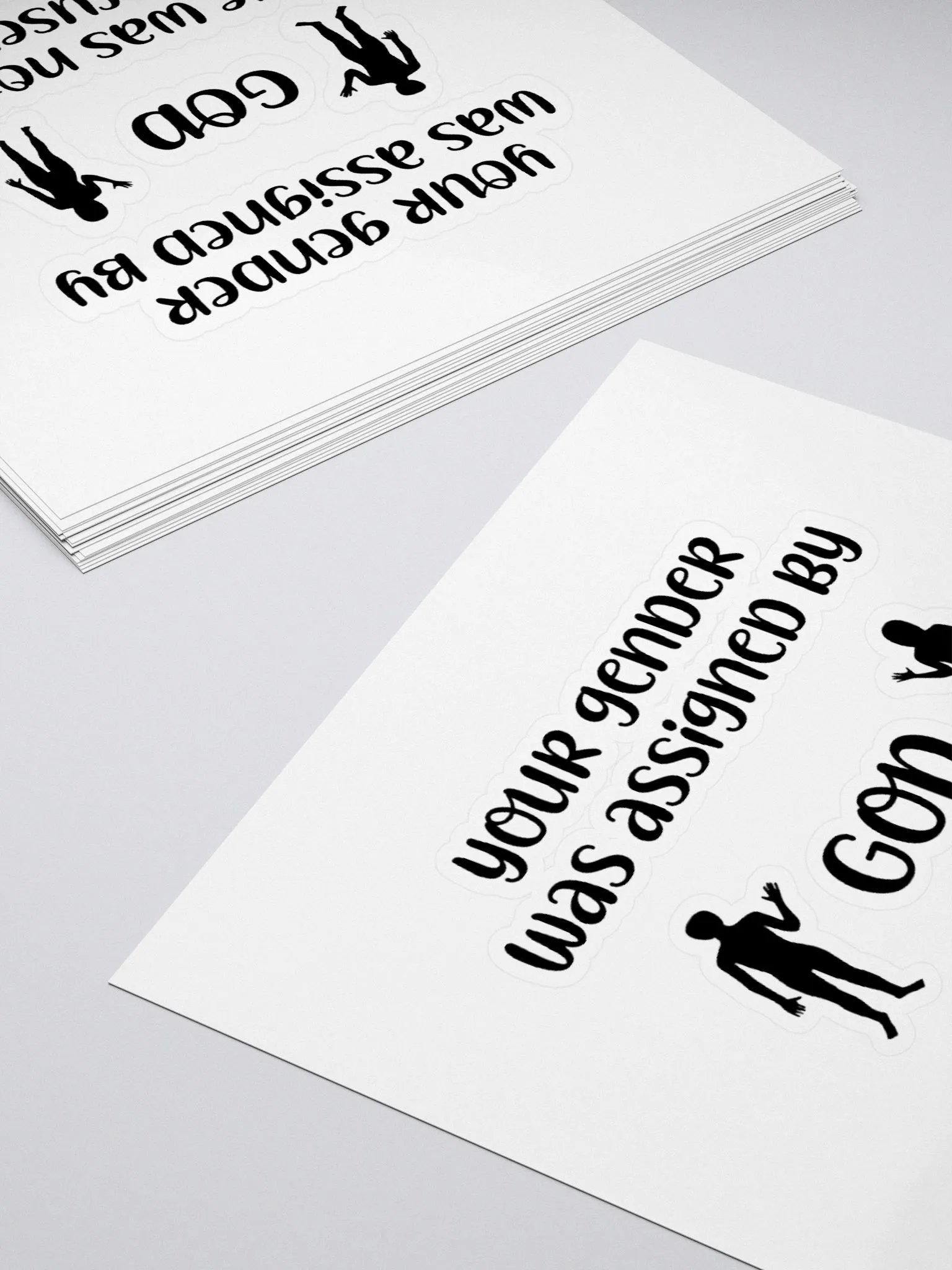 Your Gender Was Assigned by GOD. Vinyl Kiss Cut Stickers product image (10)