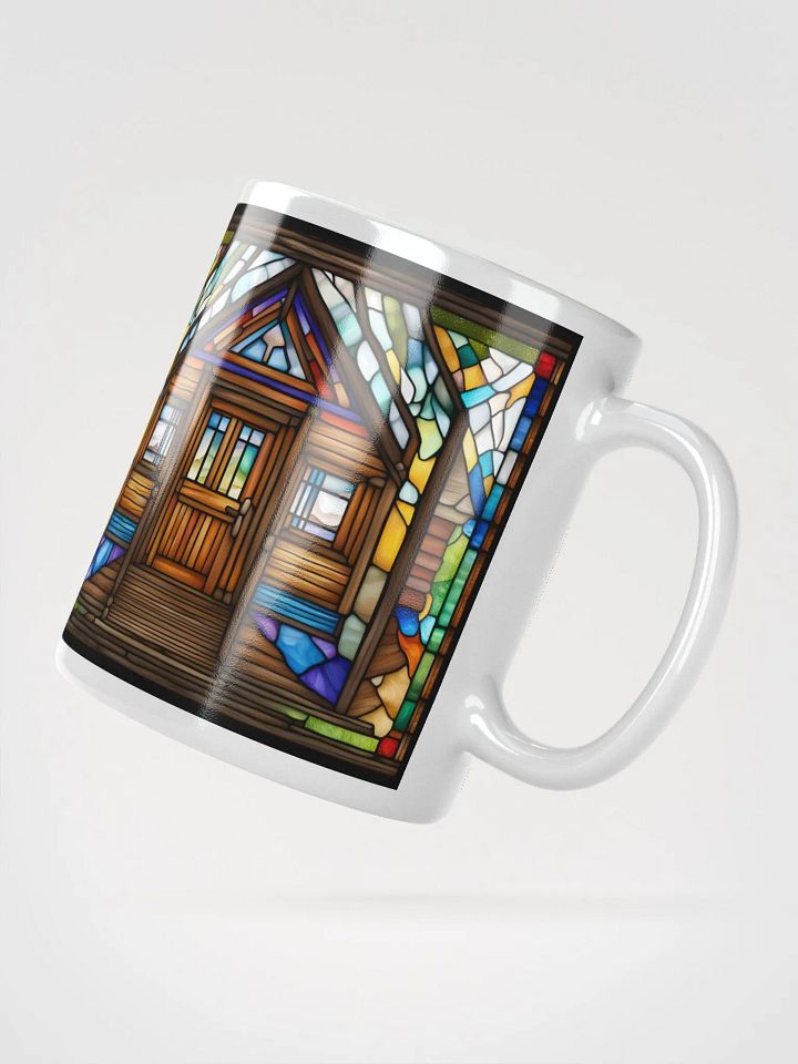 #001 Stained Glass Style Log Cabin Mug product image (4)