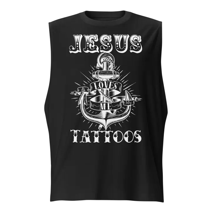 Sojo - Jesus Loves Me & My Tattoos - Muscle Tank product image (1)