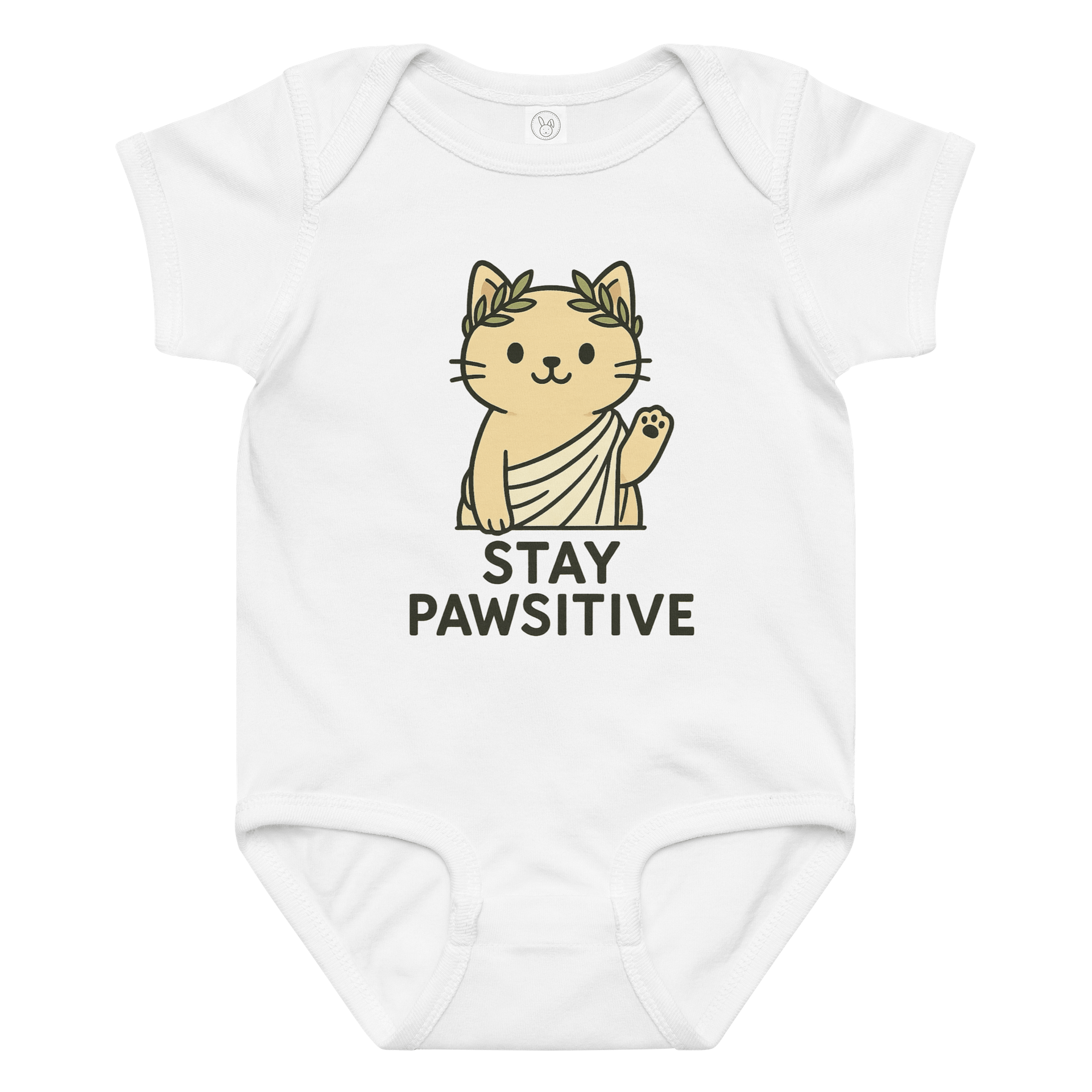 STAY PAWSITIVE BABY BODYSUIT product image (1)