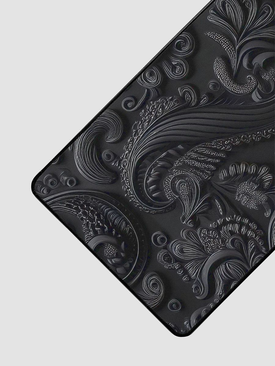 Desk Mat 15.5" x 31.5" black paisley product image (3)