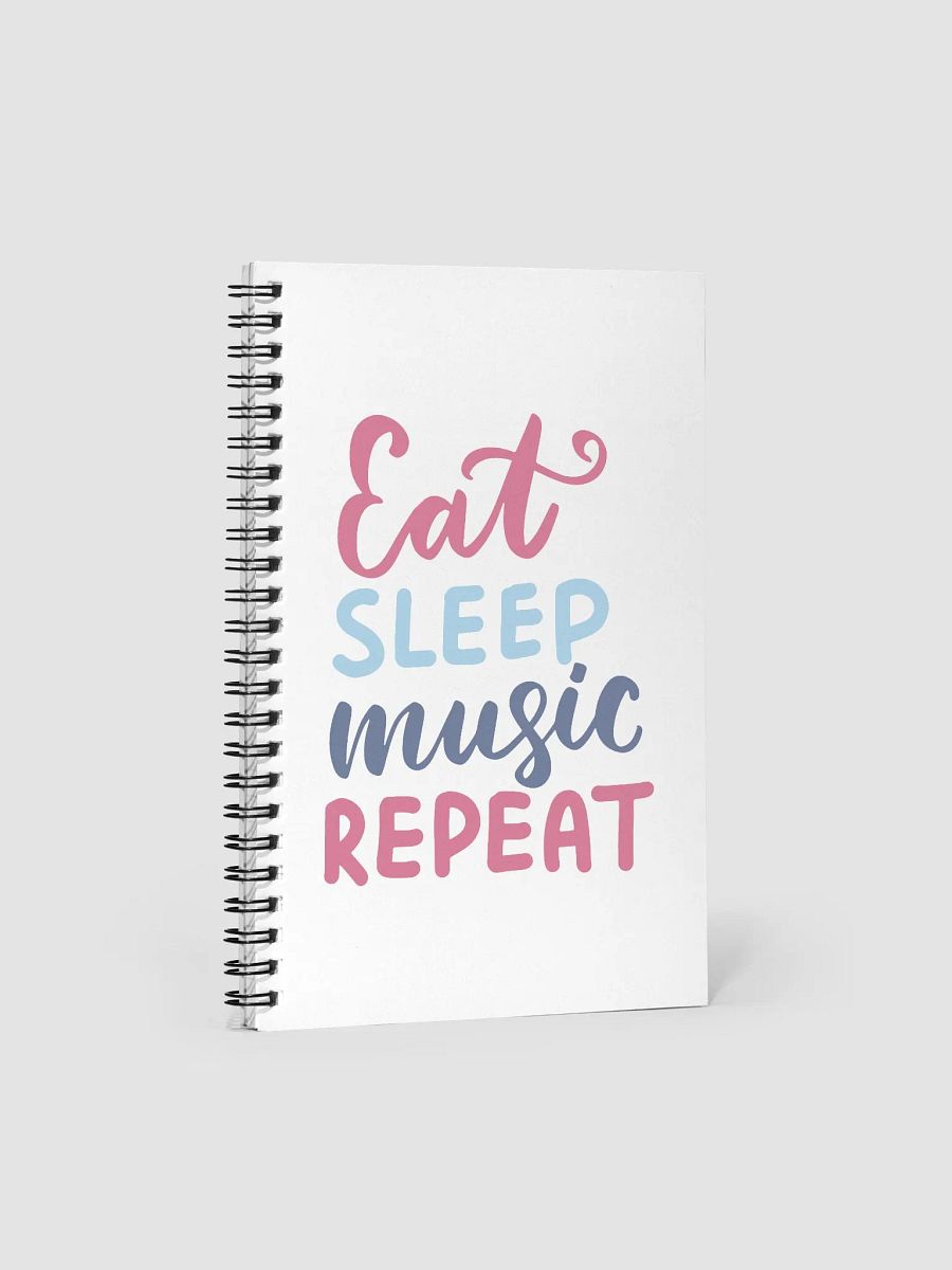 Eat Sleep Music Repeat Spiral Notebook product image (1)