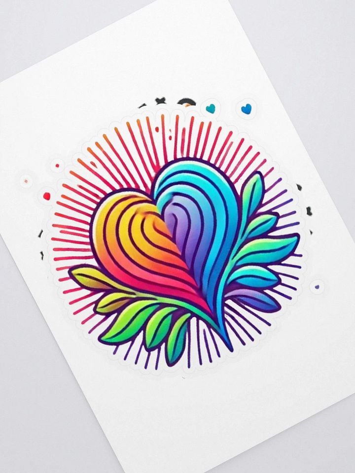 Vibrant Heart Kiss Cut Sticker Sheet product image (2)