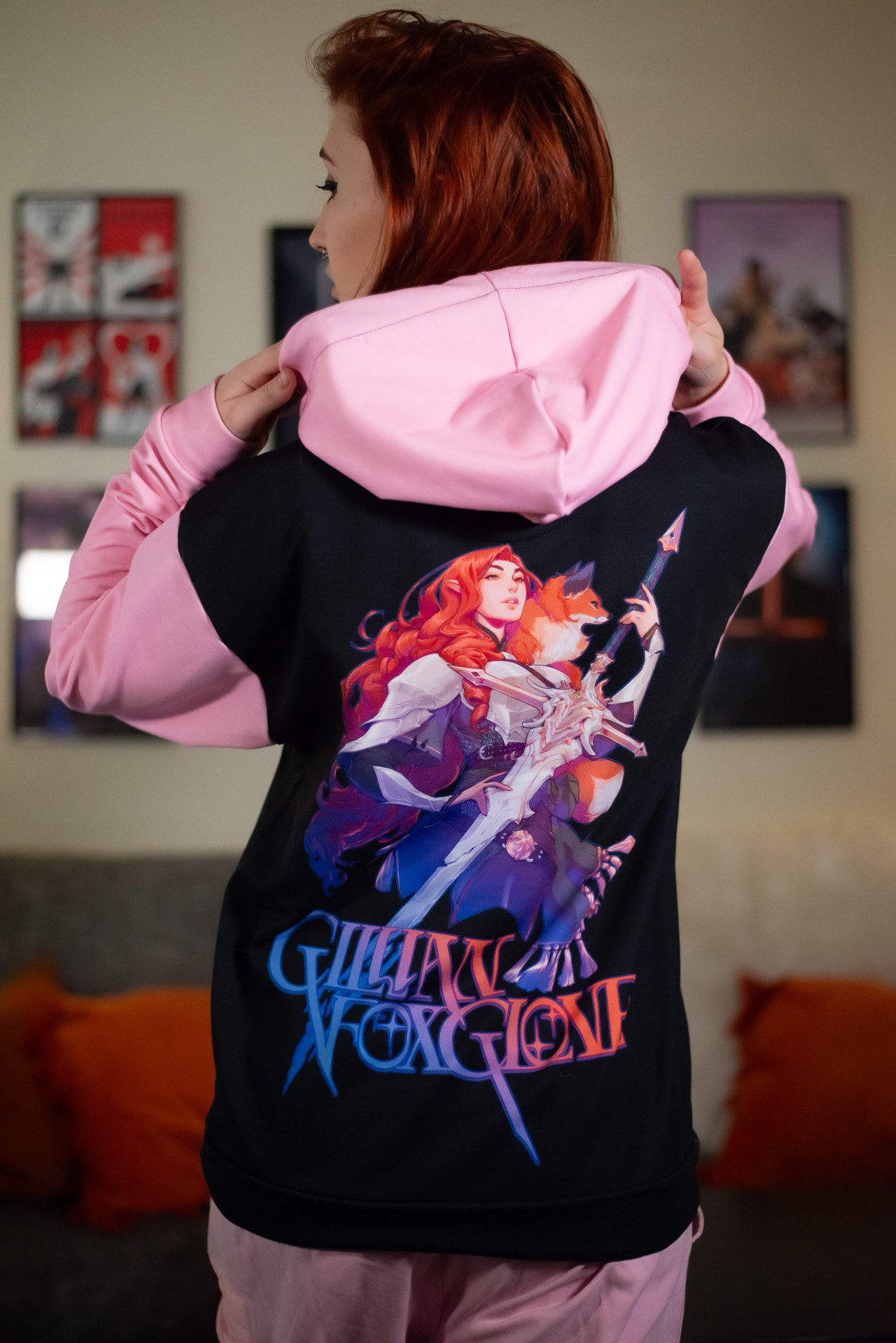 Gillian Foxglove Knight and the Fox Hoodie (Pink) product image (4)