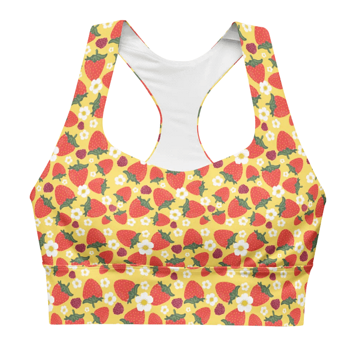 Strawberry Field and Blossom Recycled Longline Sports Bra product image (1)