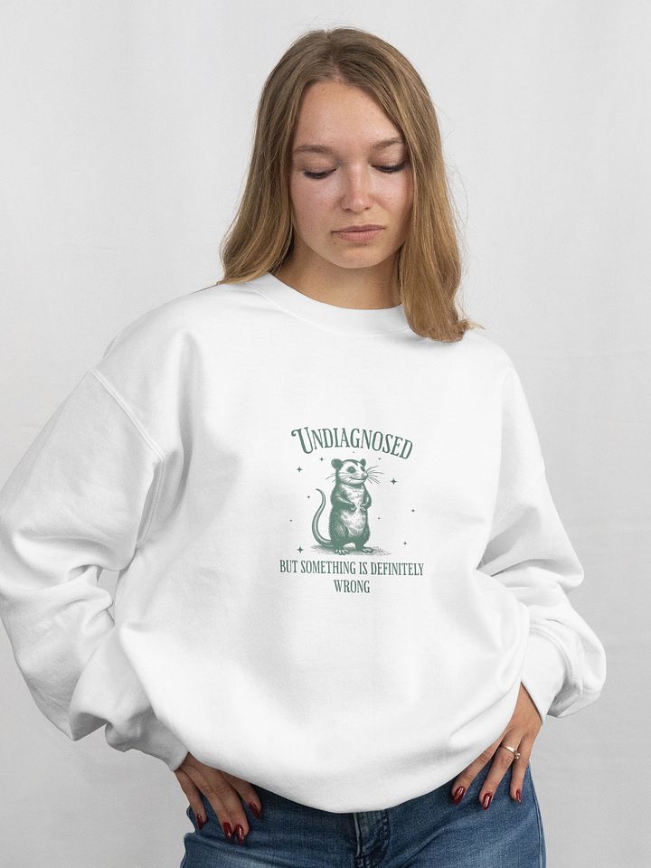 Funny Opossum Sweatshirt - „Undiagnosed But Something Is Definitely Wrong”, Opossum Meme Sweatshirt, Possum Graphic Sweatshirt product image (1)