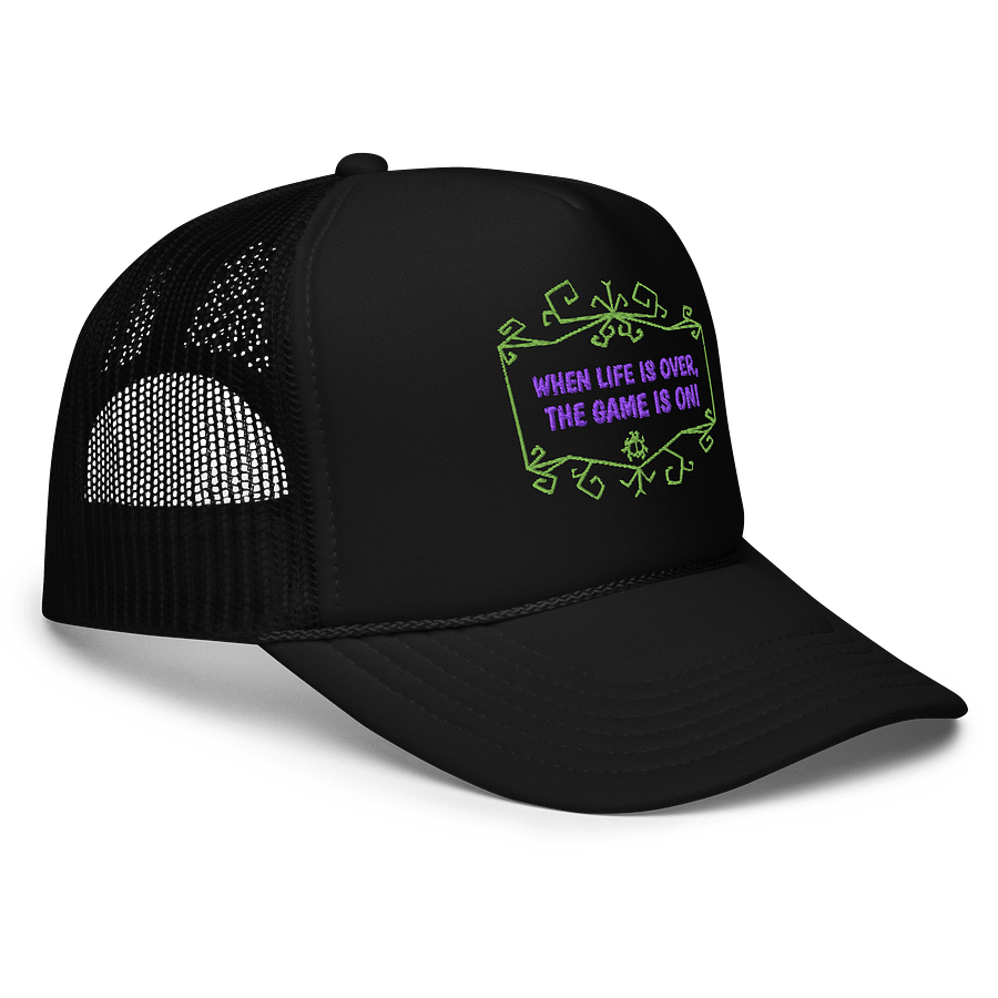 [UM Designs] When Life Is Over, The Game Is On - Black Trucker Hat product image (3)