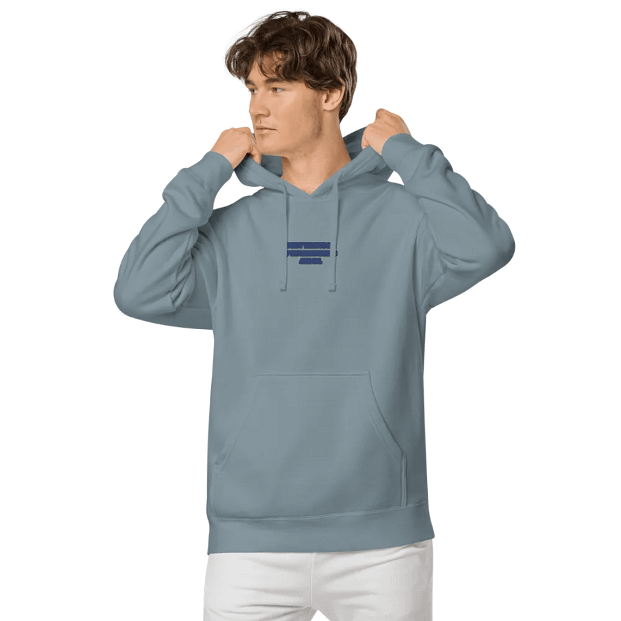 HEADPHONES ON (lake design) embroidered pigment hoodie product image (7)
