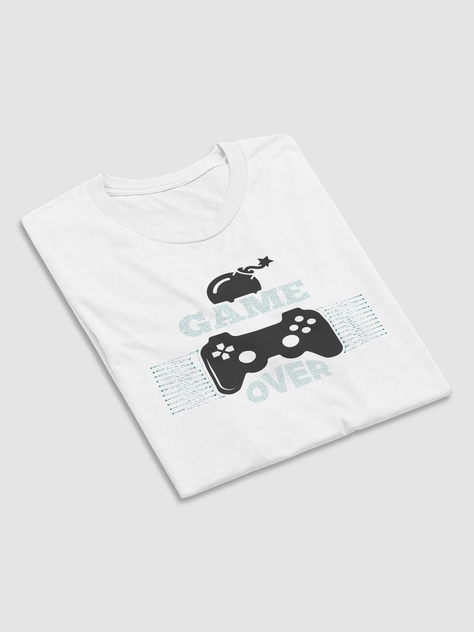 Game Over Gamer Pixelated Gaming Whale T-Shirt product image (5)