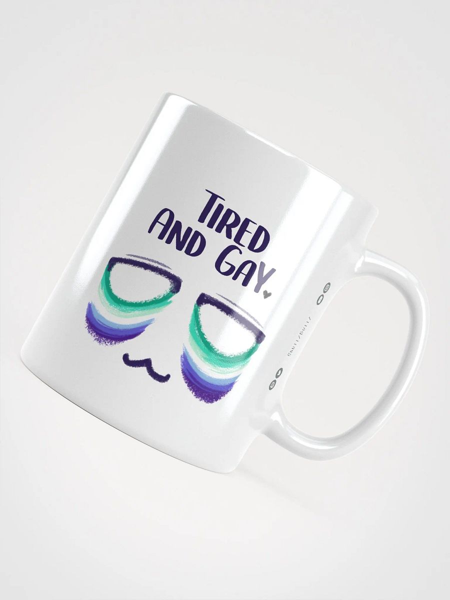 Tired and Gay - Gay Pride Flag Ceramic Mug product image (4)