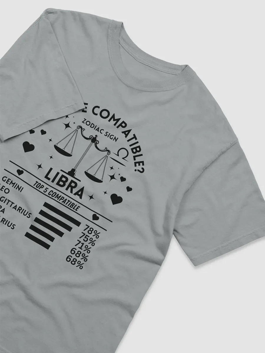 Libra Zodiac Sign Romantic Compatibility T-Shirt - Light Comfort Colors 1717 product image (90)