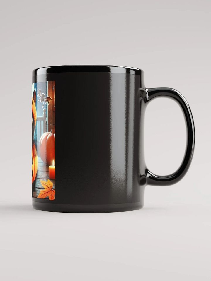 Black Glossy Mug featuring a Cute Cat product image (1)
