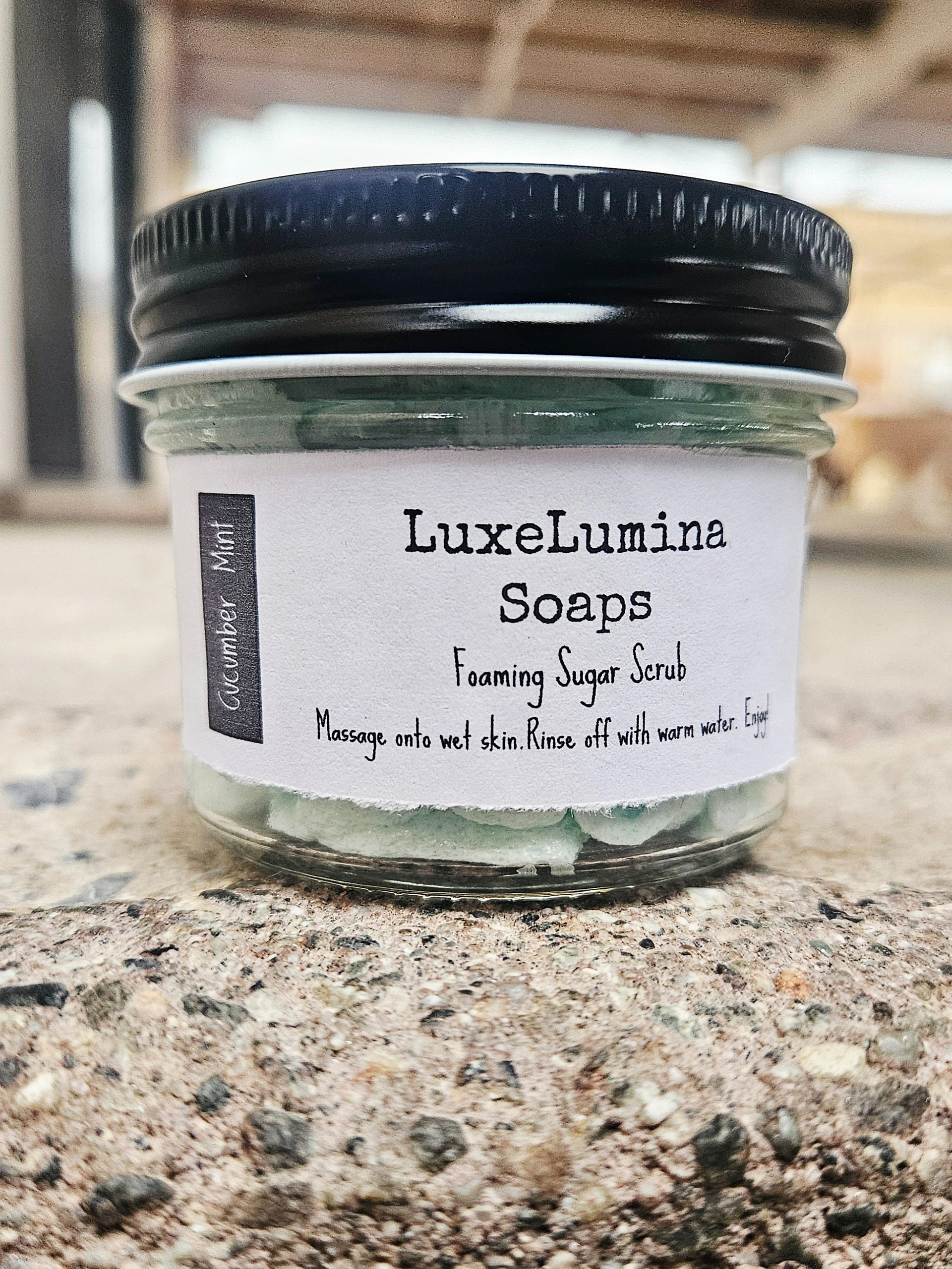 Cucumber Mint Foaming Sugar Scrub 3oz product image (1)