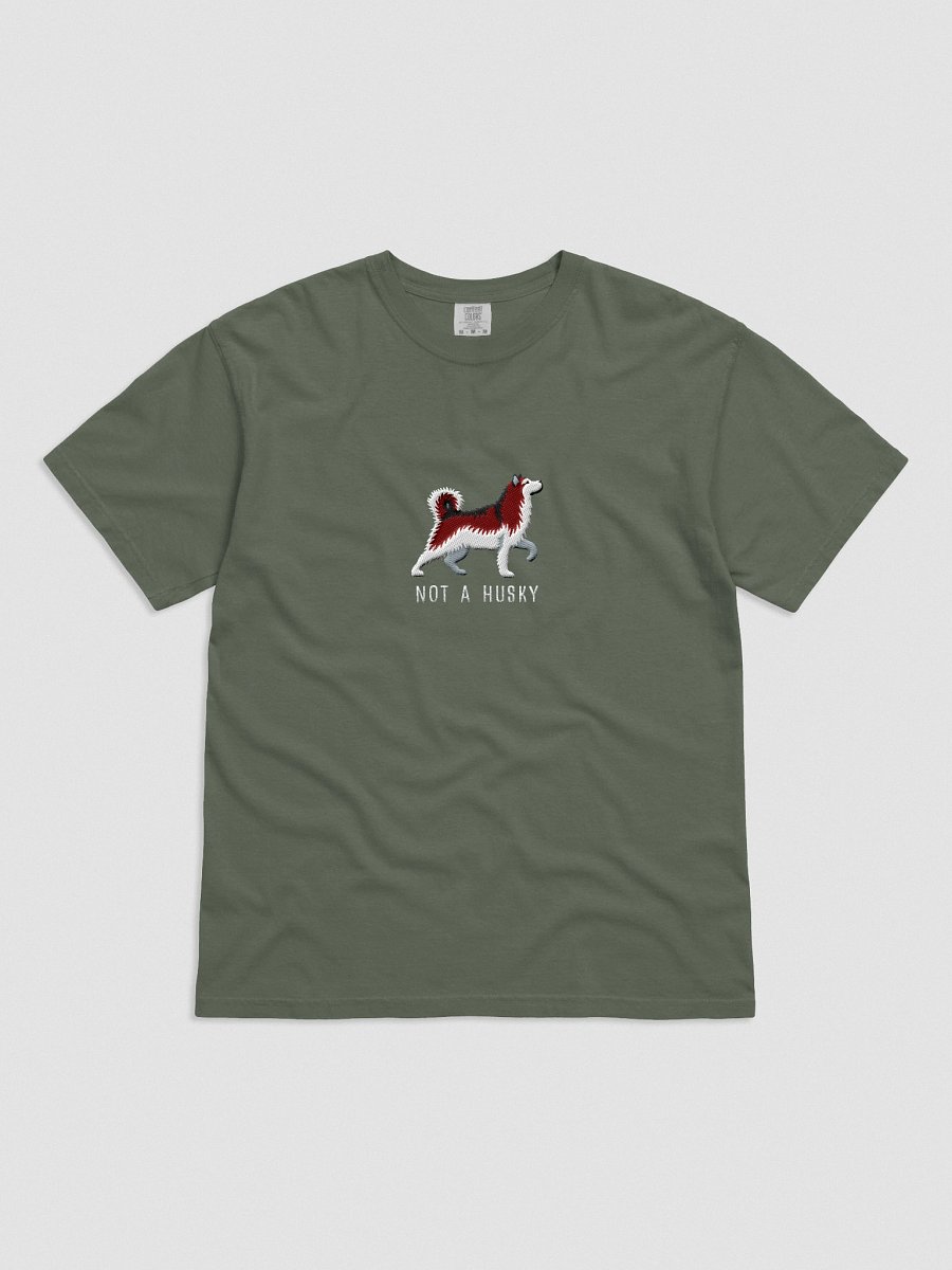 Not a Husky T-Shirt(Embroidered) of an Alaskan Malamute(Red & White) product image (21)