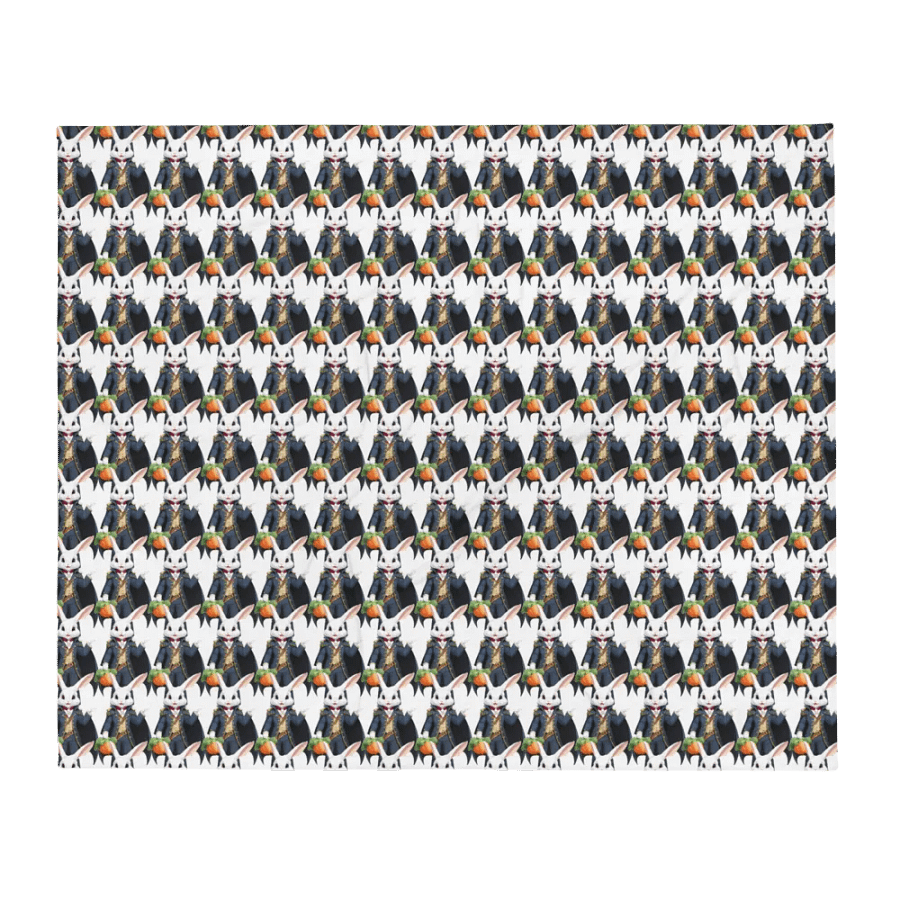 Enigmatic Cloaked Rabbit Throw Blanket product image (1)