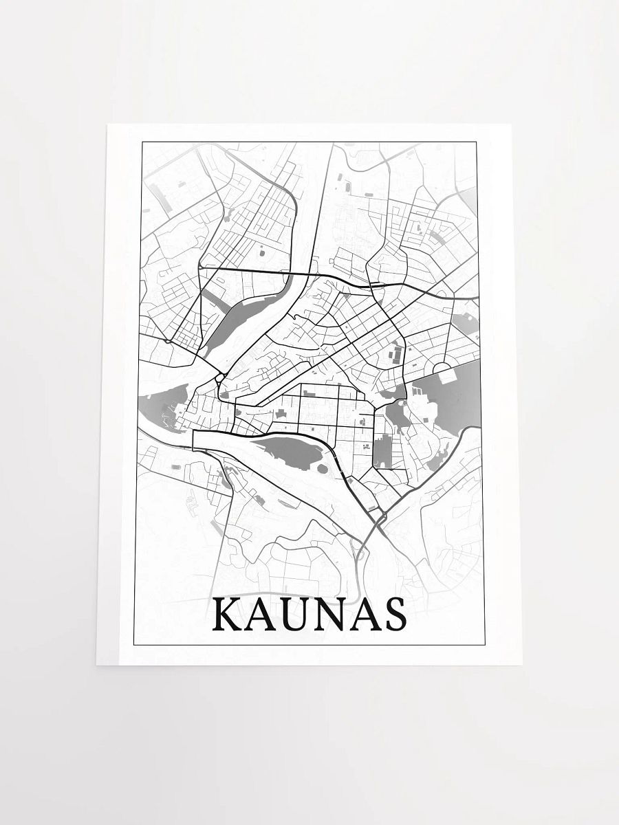 Kaunas, Lithuania, city map print product image (16)