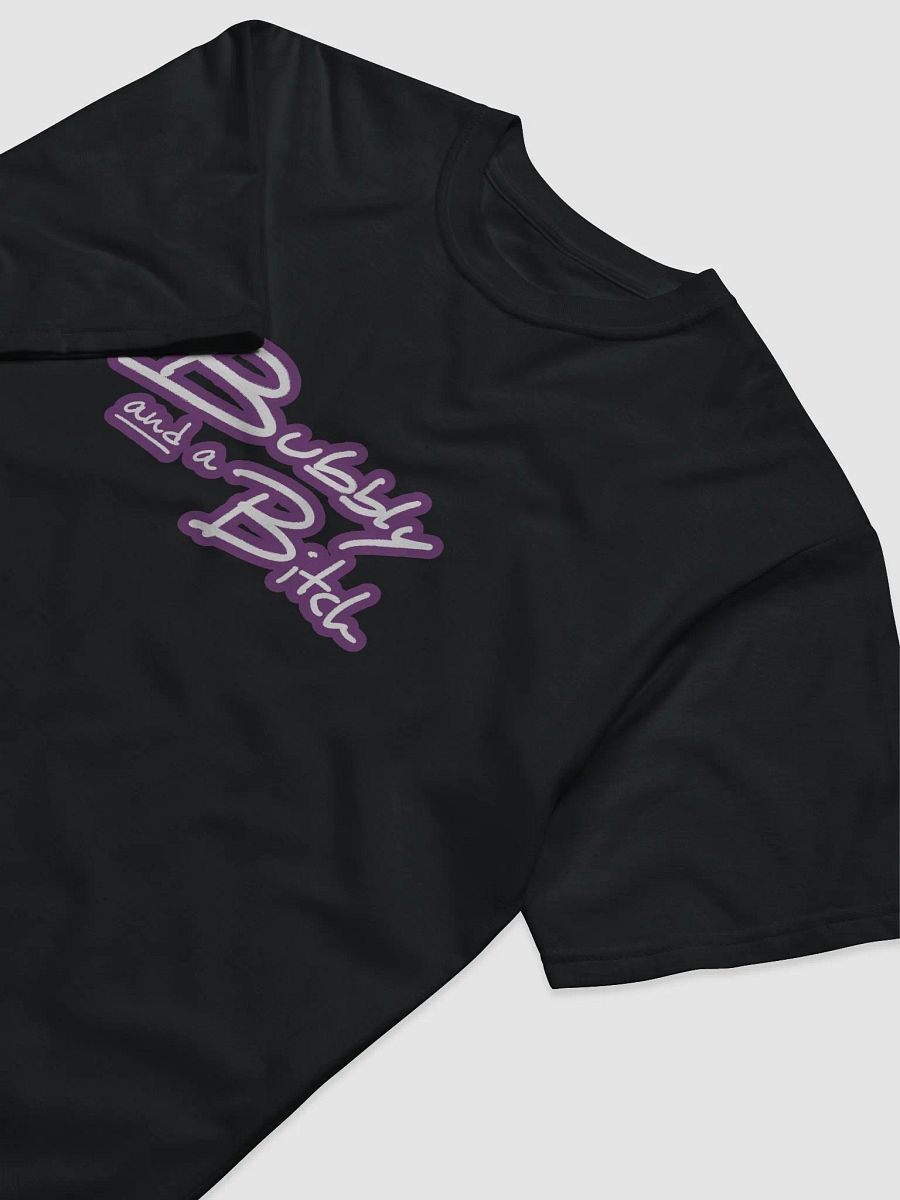 Bubbly and a B*tch (lined design, #763D7D) unisex eco tee product image (5)
