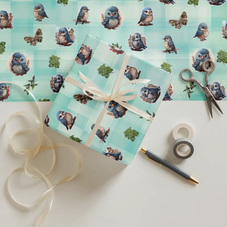 Birds, Butterflies, and Botanicals 3 Sheet Wrapping Paper product image (6)