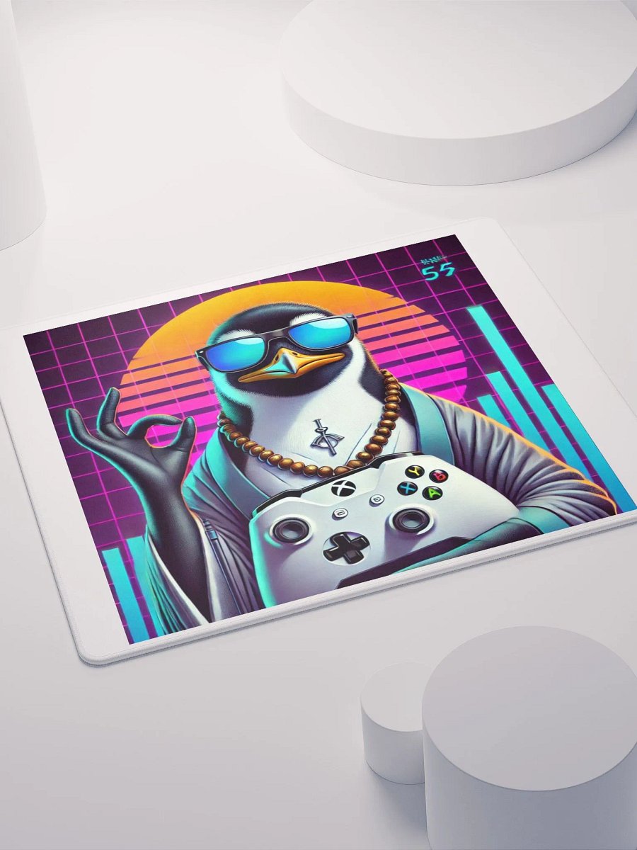 Retro Penguin Gaming Mouse Pad product image (4)