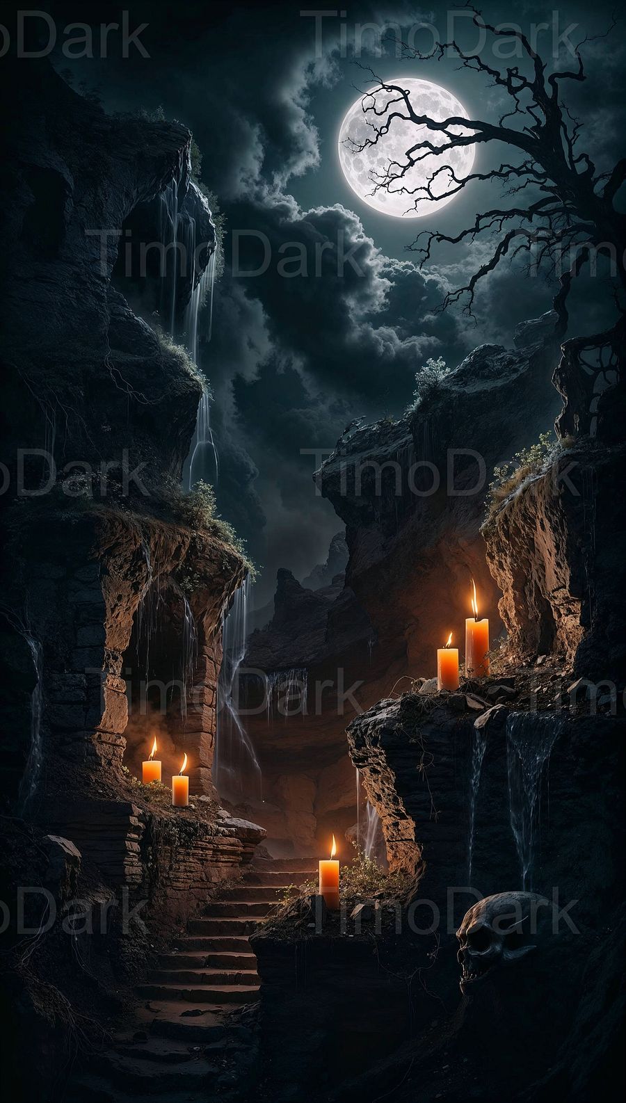 Dark Steps Phone Wallpaper product image (1)