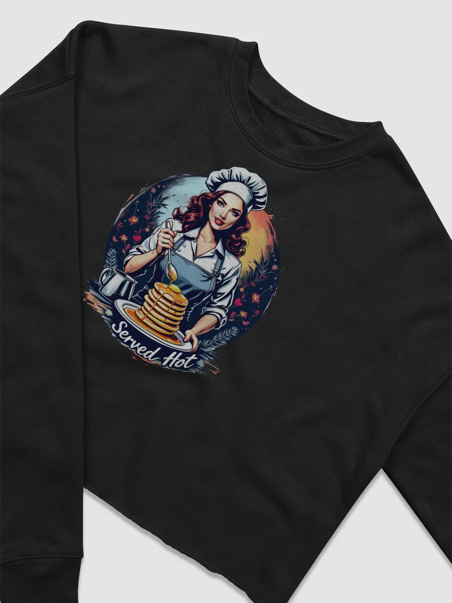 Cozy Raw Hem Crop Sweatshirt product image (11)