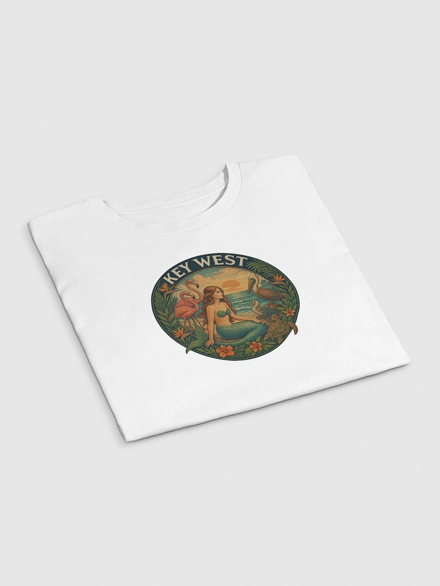Key West Tropical Ladies Crop Top with Mermaid, Birds, and Turtle product image (4)