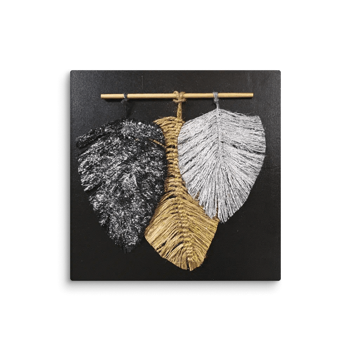 Boho Macramé Leaf Wall Canvas product image (3)