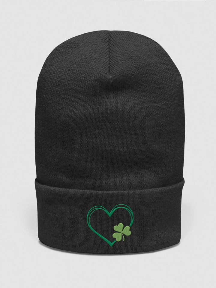 Heart Clover Embroidered Cuffed Beanie product image (1)