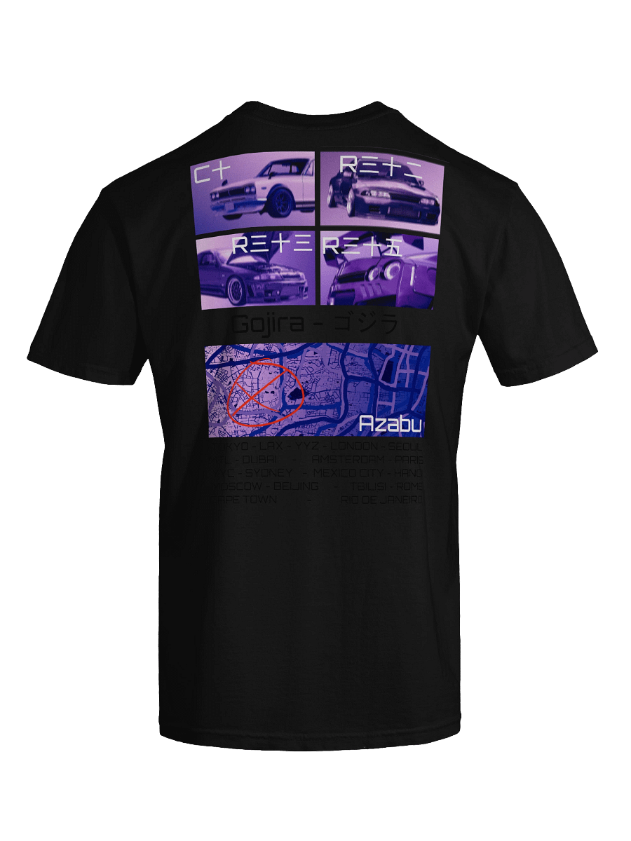 Gojira-Birthplace, List of Cities (Black) | Shirt product image (4)