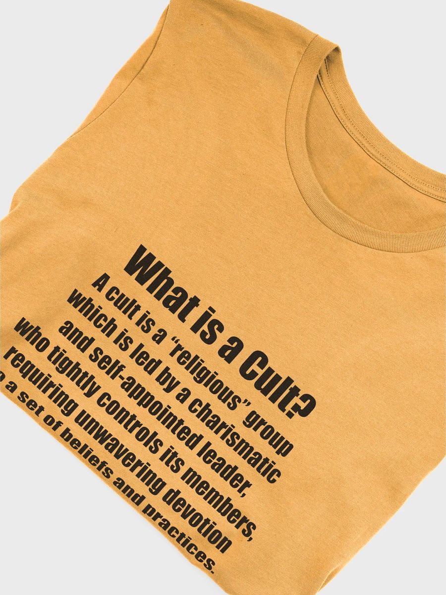 What Is A Cult T-Shirt - Goldenrod product image (5)