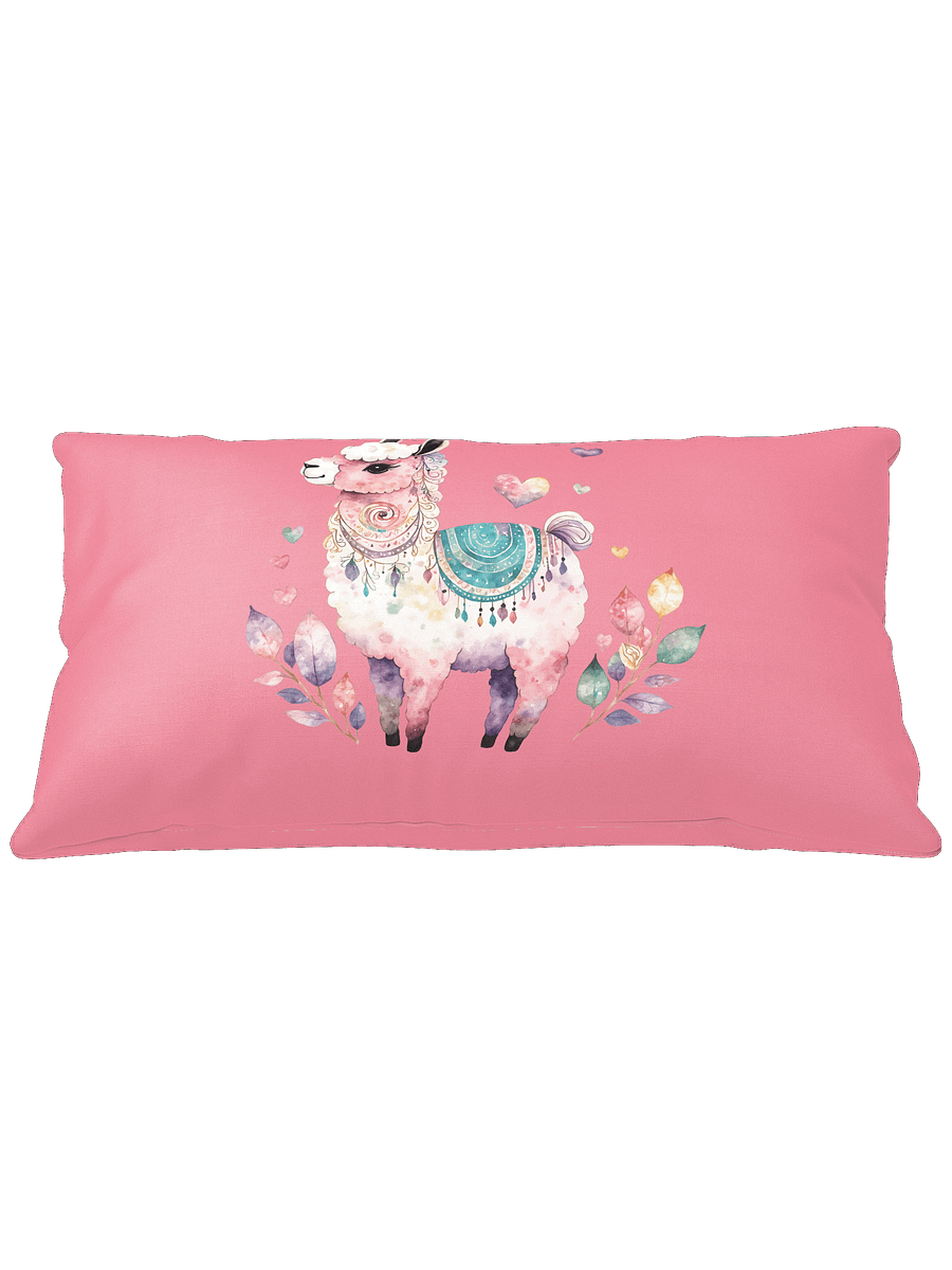 Whimsical Llama Throw Pillow – “Love Never Fails” Reversible Design product image (3)