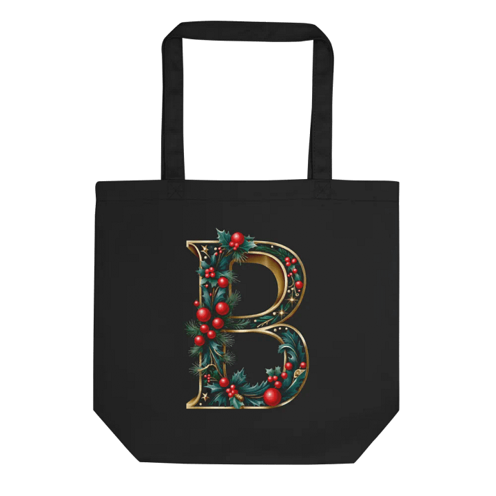Christmas Monogram Letter B(2) Black Tote product image (1)