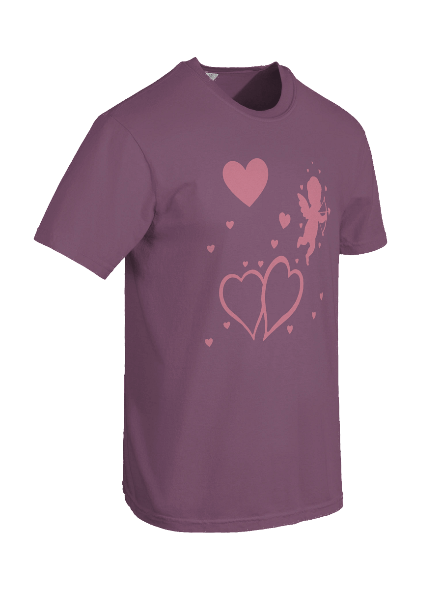 Cupid's Hearts Silhouette Garment Dyed T-Shirt product image (87)