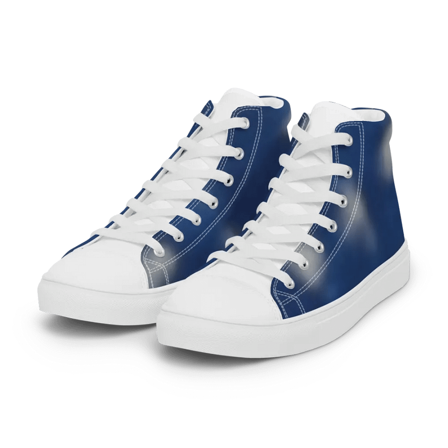 Men's cloudy blue high top canvas art sneakers / cloudy product image (1)