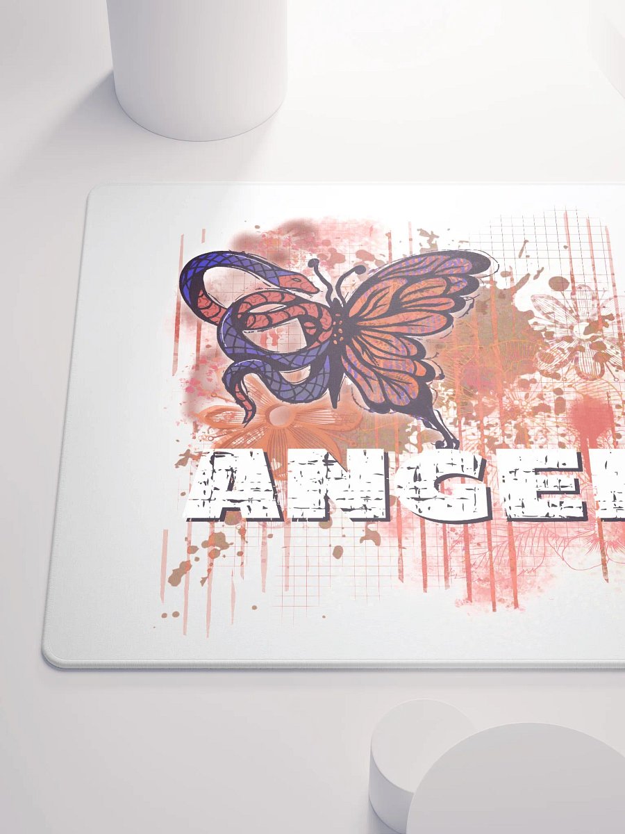 Angel Grunge Snake Butterfly Gaming Mouse Pad product image (6)