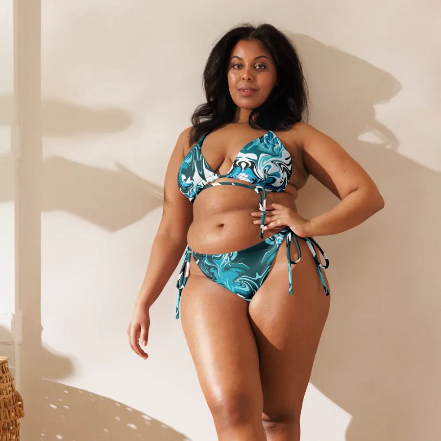 Marbled Blue Bikini Set product image (8)