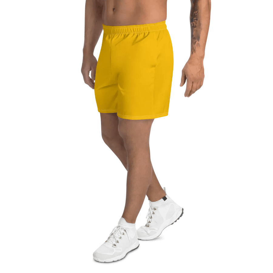 Plain Color Amber Color Athletic Long Shorts product image (3)