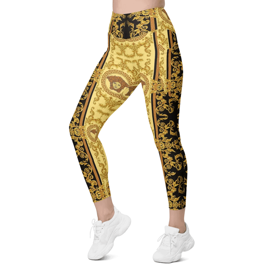 Leggings with Pockets – Luxury Medusa Inspired Print for Glamorous & Bold Style product image (4)