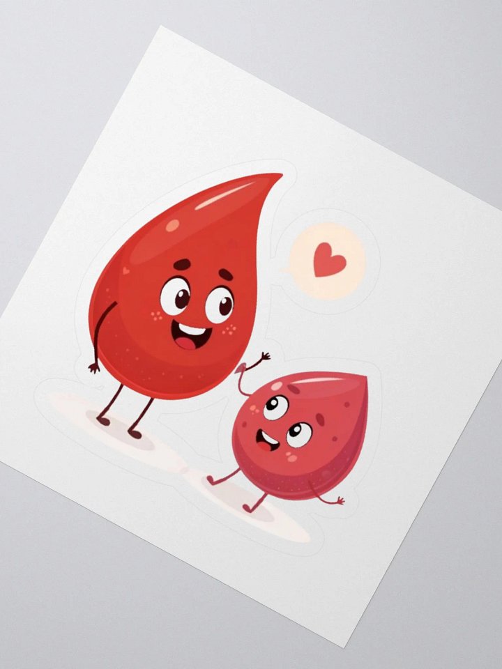 Cheerful Blood Drops Kiss Cut Stickers product image (2)