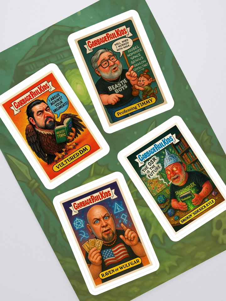 GPK Parody Sticker Sheet [TTRPG Twitter Edition] Sheet 14 product image (1)