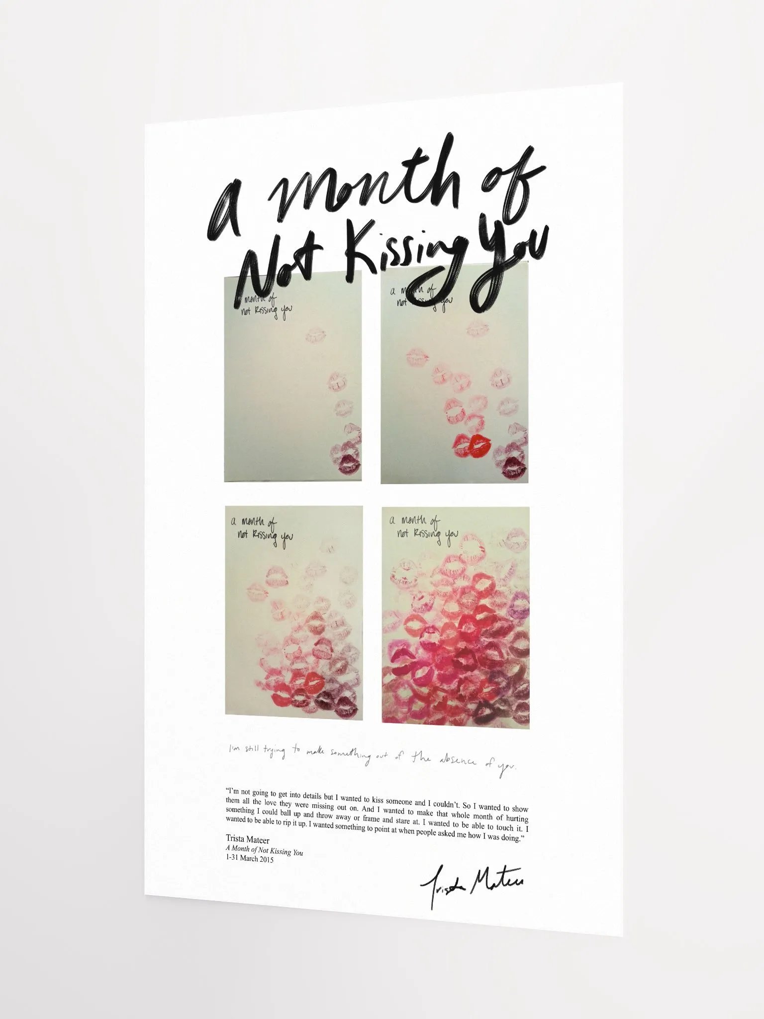 A Month Of Not Kissing You Art Print product image (9)