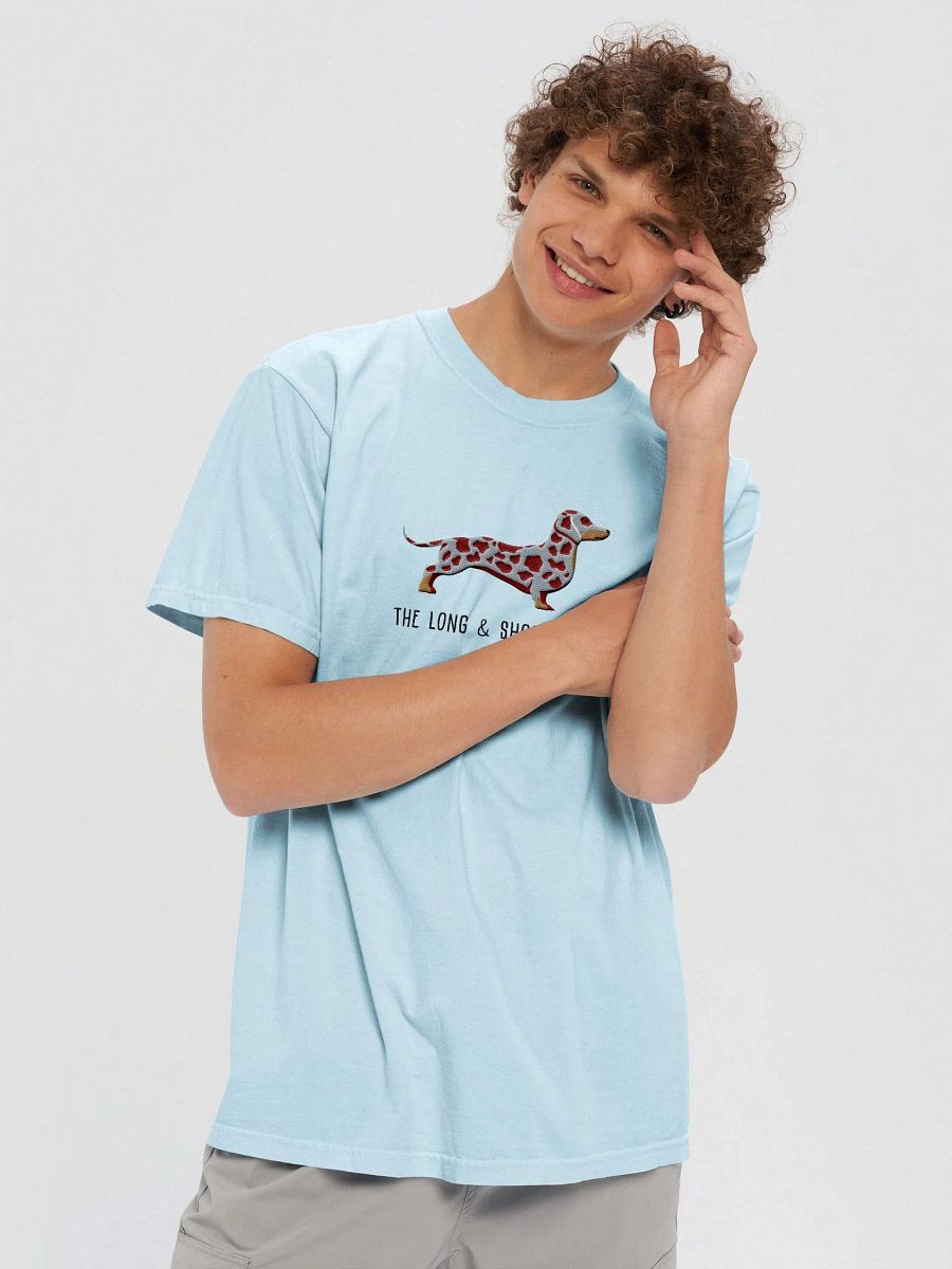 The Long and Short of It T-Shirt(Embroidered) of a Dachshund(Dapple) product image (8)