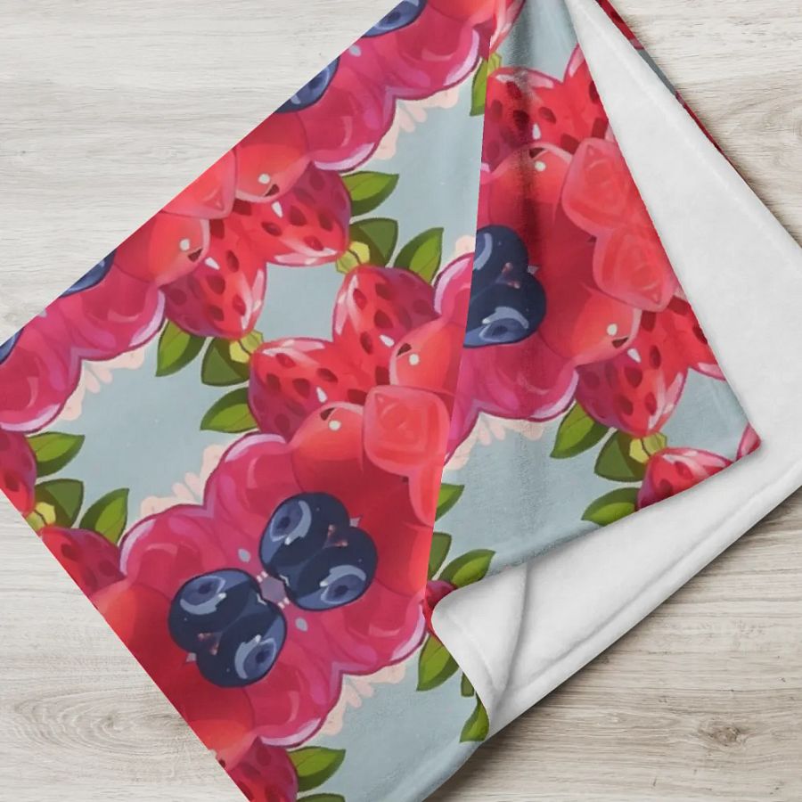 Berry Bliss Seamless Patterned Throw Blanket product image (7)