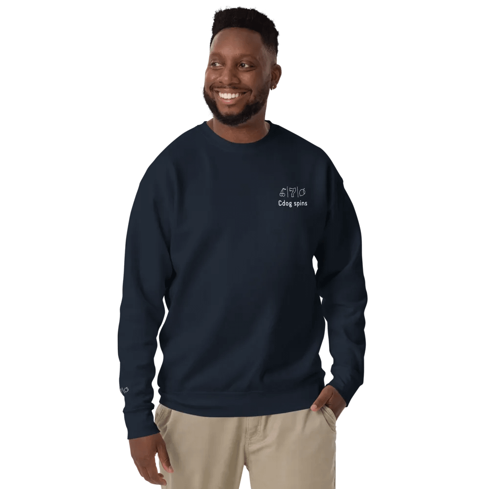Cdog Spins Sweatshirt Embroided Navy Full Logo product image (12)