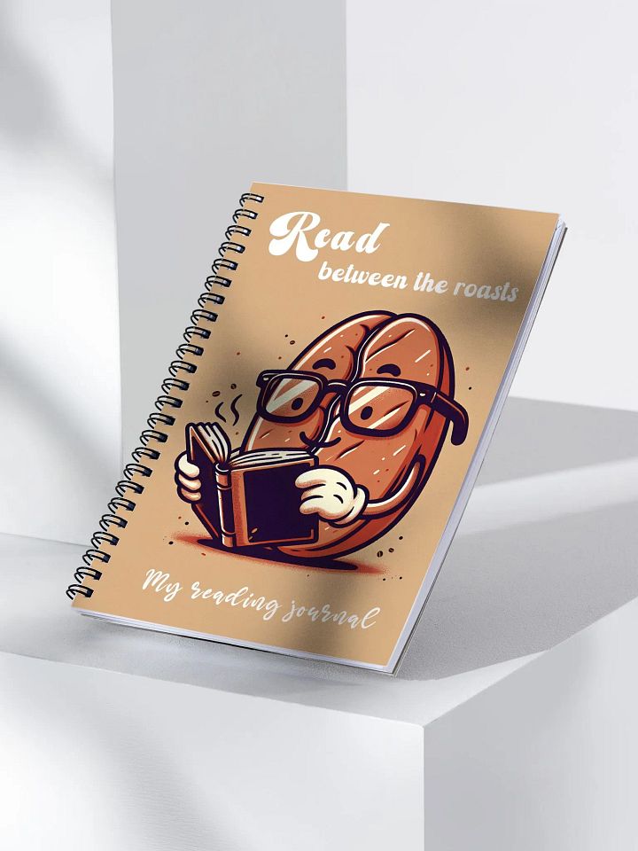 Retro reading journal for coffee lovers with a reading coffee bean product image (2)